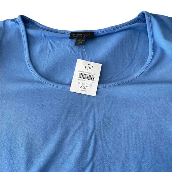 New J Jill Wearever Blue Lotus Dipped Hem Tunic - XSP - Picture 2 of 4